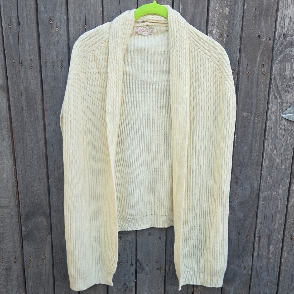 Free People Cream Knit Capa
